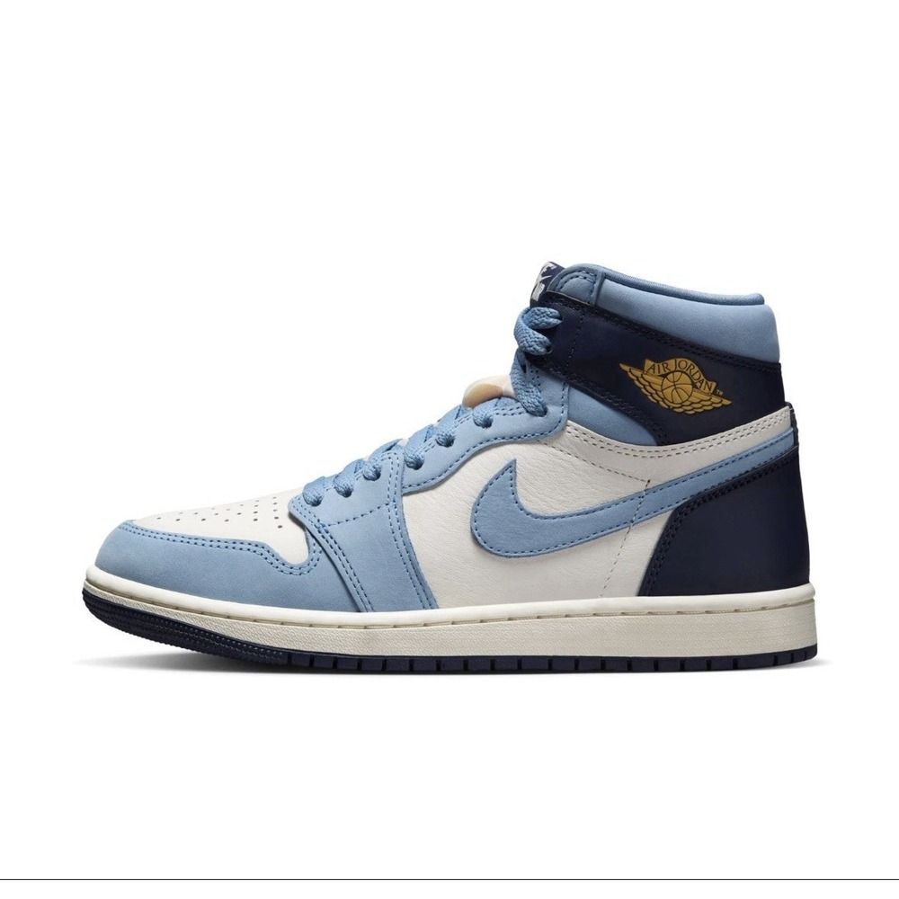 New Nike Women's Air Jordan RETRO 1 HIGH OG Size 10 First Flight Blue NIB - Picture 4 of 6